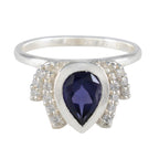 Iolite Halo Turkish Silver Blue Gemstone Whisper thin Romantic Ring Jewelry