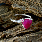 Indian Ruby Solitaire Moroccan 92.5 Silver Red Gemstone Delicate Rope Wire Ring Jewelry