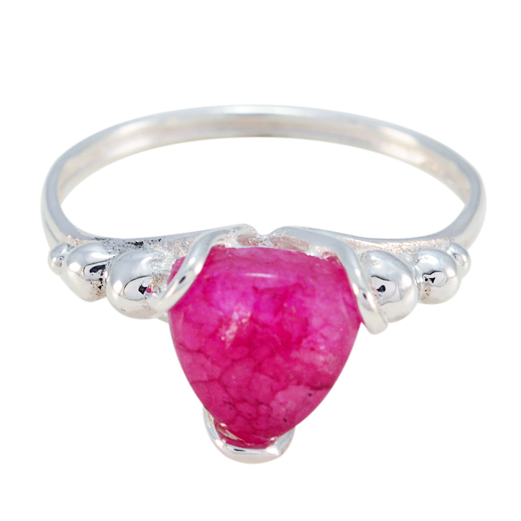 Indian Ruby Solitaire Moroccan 92.5 Silver Red Gemstone Delicate Rope Wire Ring Jewelry