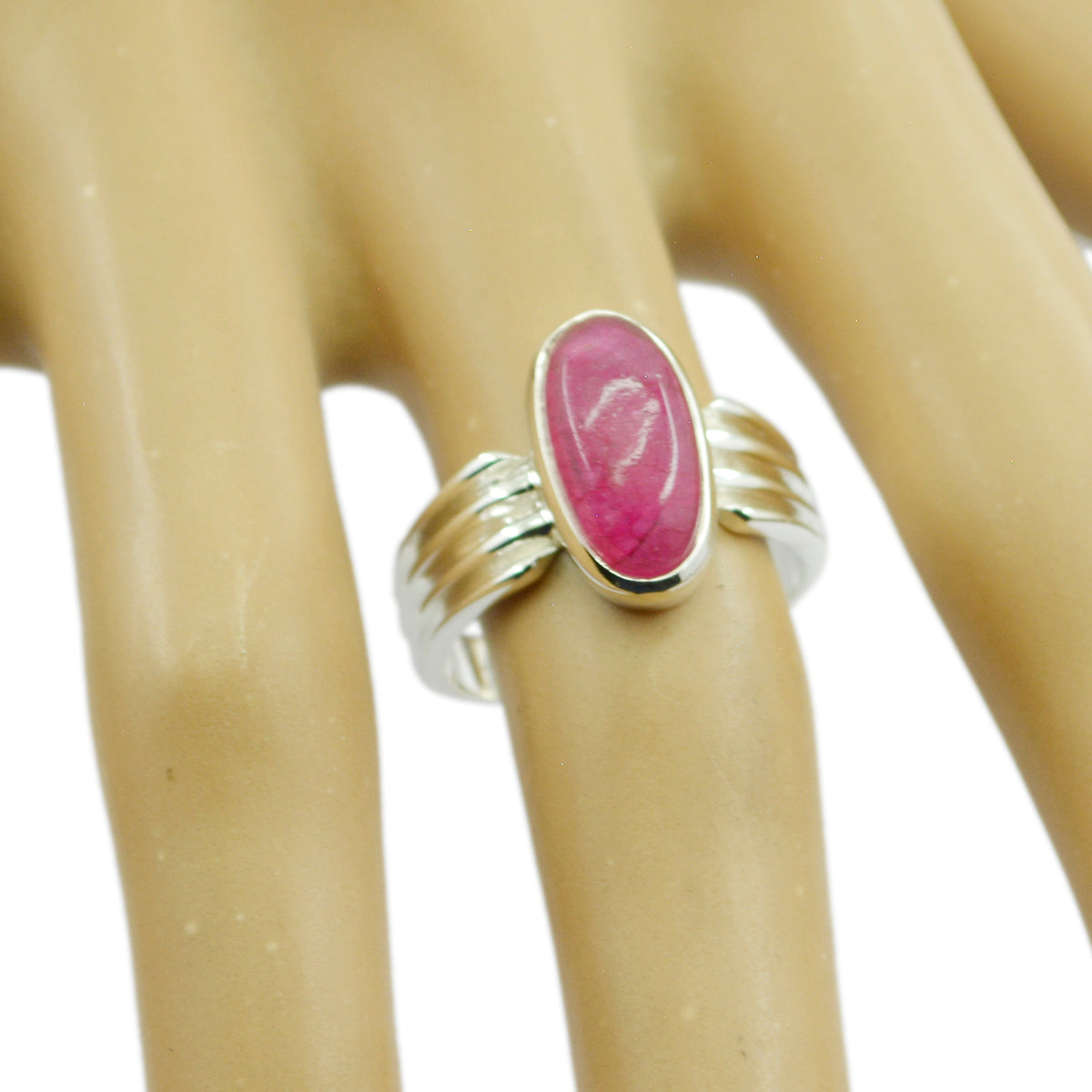 Indian Ruby Solitaire African Sterling Silver Red Gemstones Versatile Heritage Ring Jewelry