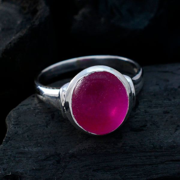 Indian Ruby Solitaire Russian 925 Sterling Silver Red Gems Minimal Contemporary Ring Jewellery