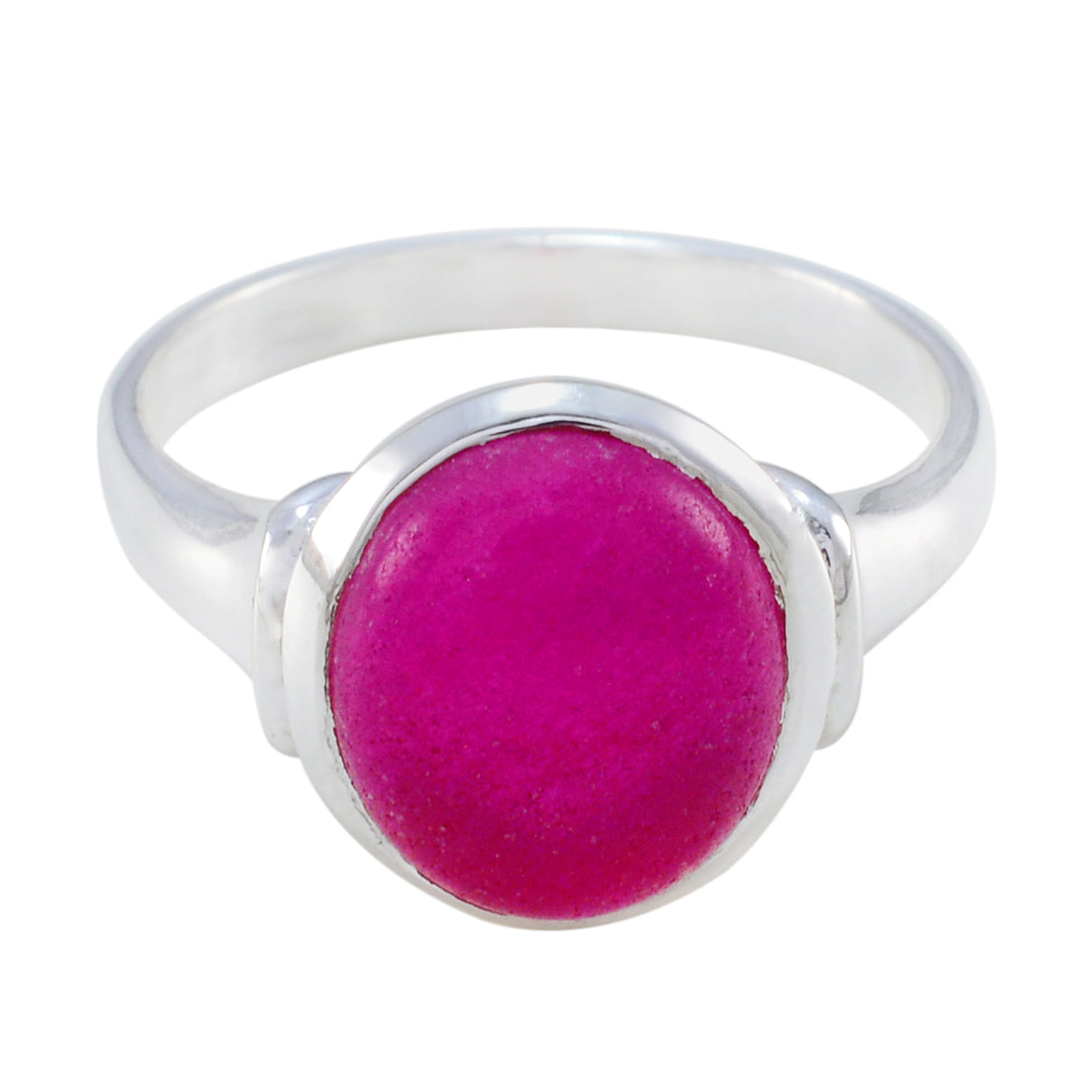 Indian Ruby Solitaire Russian 925 Sterling Silver Red Gems Minimal Contemporary Ring Jewellery Imagen principal del producto