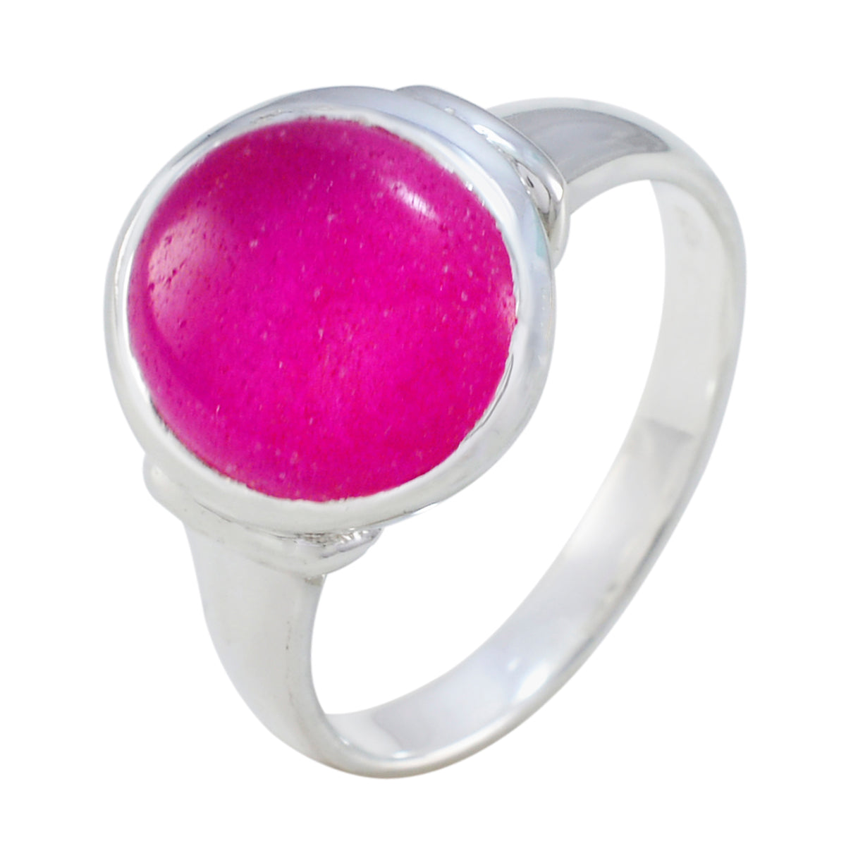 Anillo minimalista contemporáneo con solitario de rubí indio en plata de ley 925 rusa con gemas rojas Imagen secundaria del producto
