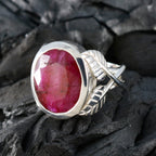 Indian Ruby Solitaire Spanish Sterling Silver Red Gemstones Statement Leafy Ring Jewelry