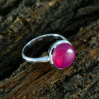 Indian Ruby Solitaire Indian 925 Sterling Silver Red Gemstones Tiny Abstract Ring Jewellery