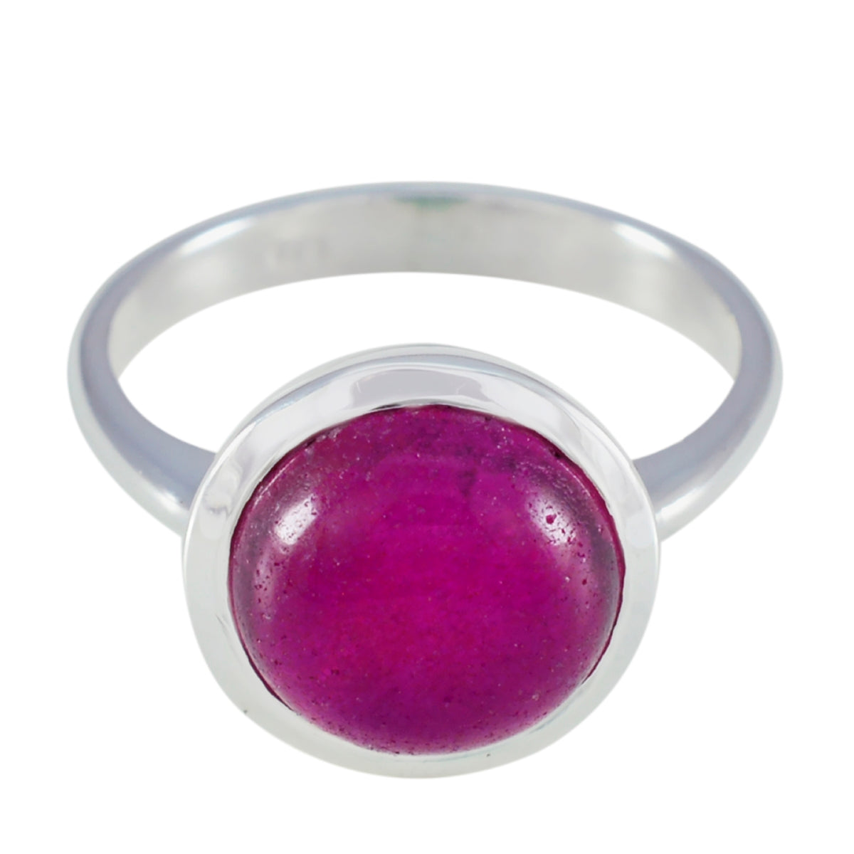 Indian Ruby Solitaire Indian 925 Sterling Silver Red Gemstones Tiny Abstract Ring Jewellery