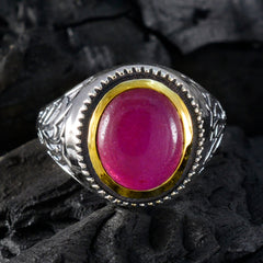 Indian Ruby Solitaire Latin American 925 Sterling Silver Red Gemstone Eye catching Filigree Ring Jewelry