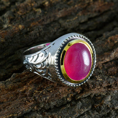 Indian Ruby Solitaire Latin American 925 Sterling Silver Red Gemstone Eye catching Filigree Ring Jewelry