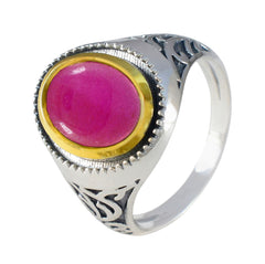 Indian Ruby Solitaire Latin American 925 Sterling Silver Red Gemstone Eye catching Filigree Ring Jewelry