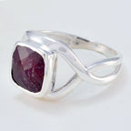 Indian Ruby Solitaire African 925 Sterling Silver Red Gemstone Minimal Contemporary Ring Jewelry