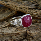 Indian Ruby Halo Moroccan 925 Silver Red Gems Classic Graceful Ring Jewellery