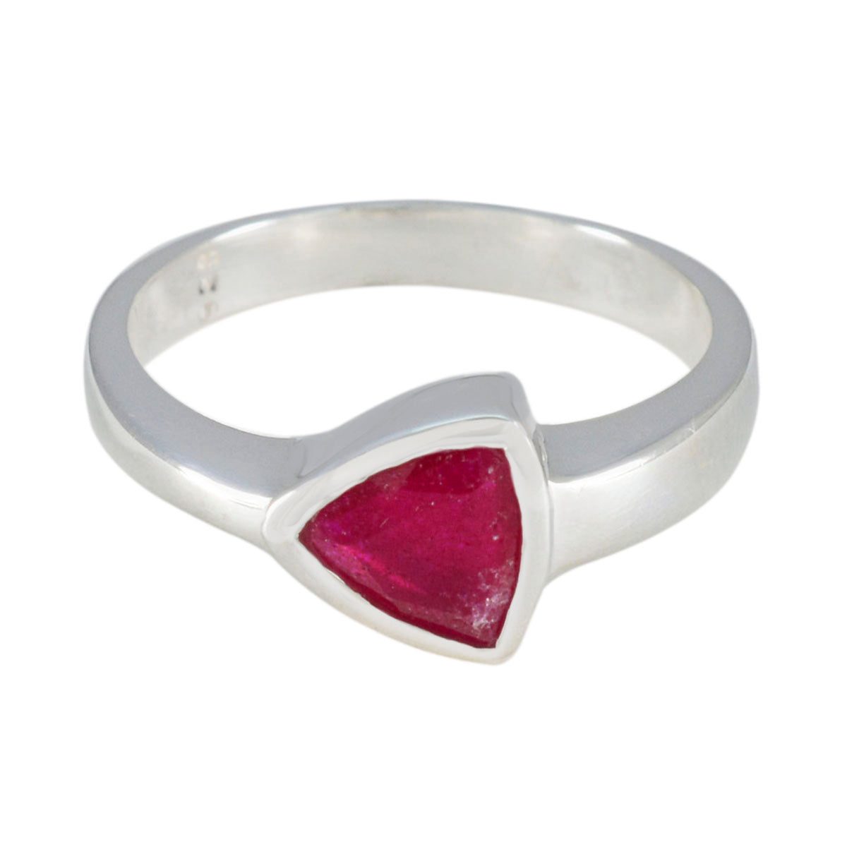 Indian Ruby Solitaire Mexican 925 Silver Red Gemstones Tiny Heritage Ring Jewelry Huvudsaklig produktbild