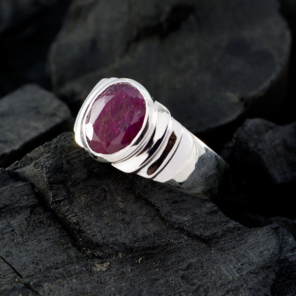Indian Ruby Solitaire Russian 92.5 Silver Red Gems Eye catching valentine Ring Jewelry