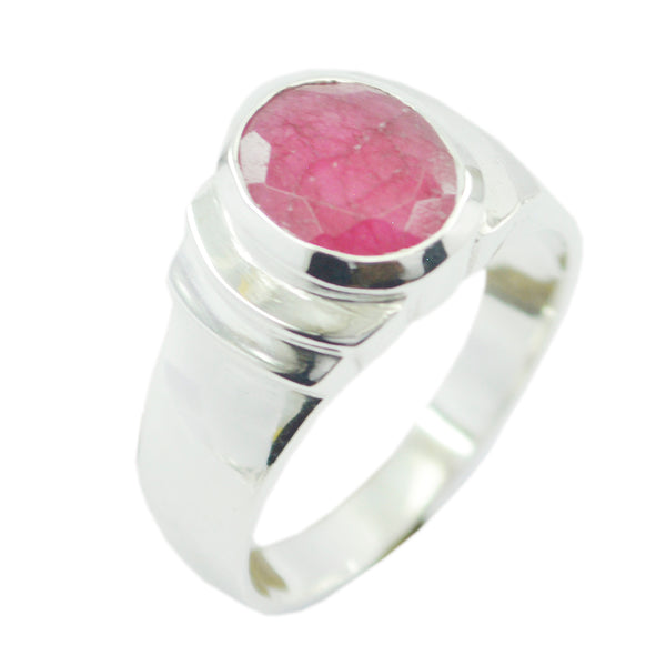 Indian Ruby Solitaire Russian 92.5 Silver Red Gems Eye catching valentine Ring Jewelry