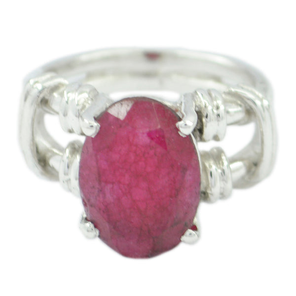 Indian Ruby Solitaire Spanish 92.5 Silver Red Gems Eye catching Rope Wire Ring Jewelry
