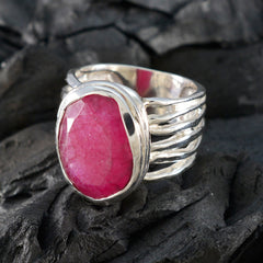 Indian Ruby Solitaire Spanish 925 Sterling Silver Red Gemstones Statement Armor Ring Jewelry