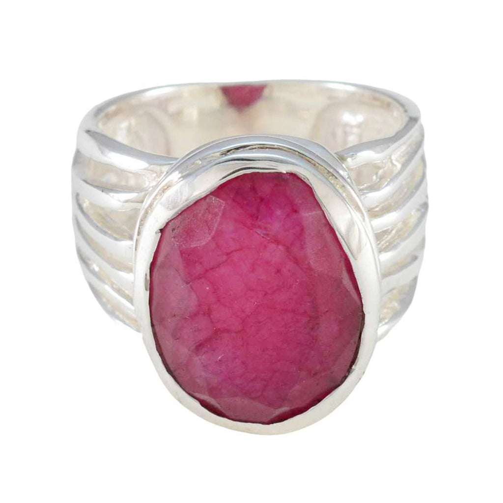 Indian Ruby Solitaire Spanish 925 Sterling Silver Red Gemstones Statement Armor Ring Jewelry