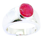 Indian Ruby Solitaire Moroccan 925 Silver Red Gemstone Eye catching propsel Ring Jewelry