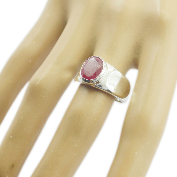 Indian Ruby Solitaire Moroccan 925 Silver Red Gemstone Eye catching propsel Ring Jewelry