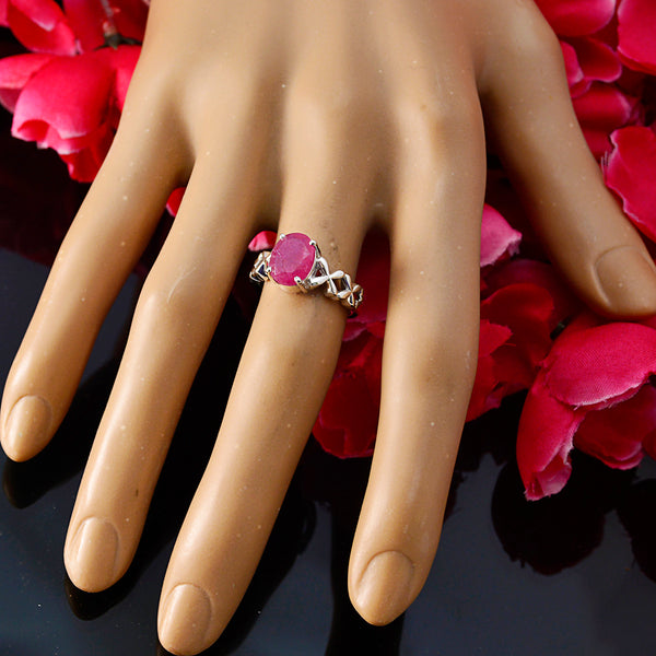 Indian Ruby Solitaire American 925 Silver Red Gemstones Whisper thin Twist Ring Jewelry