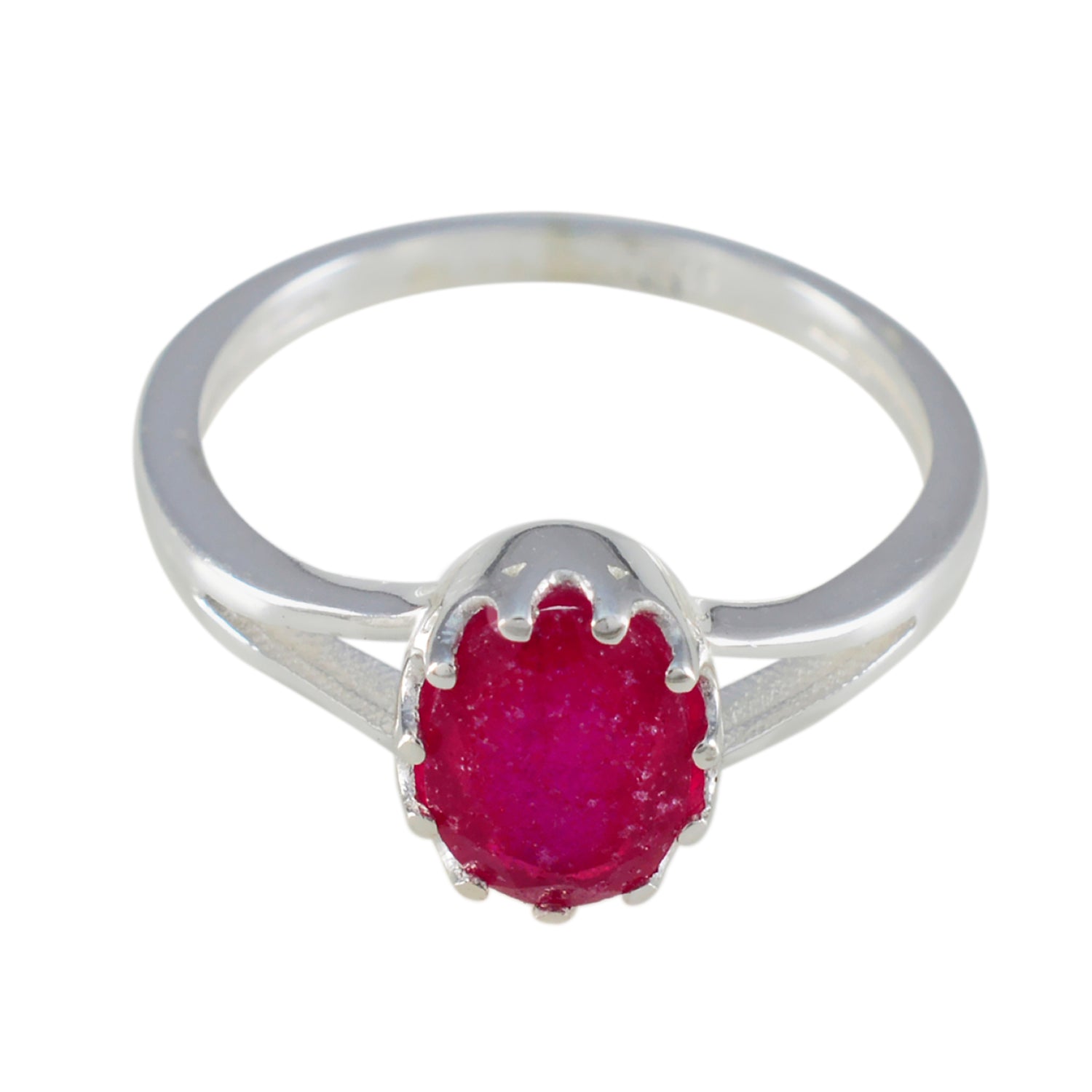 Indian Ruby Solitaire Turkish 925 Silver Red Gemstone Dainty Abstract Ring Jewelry Главное изображение товара