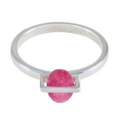 Indian Ruby Solitaire Korean 925 Sterling Silver Red Gemstones Delicate Graceful Ring Jewelry