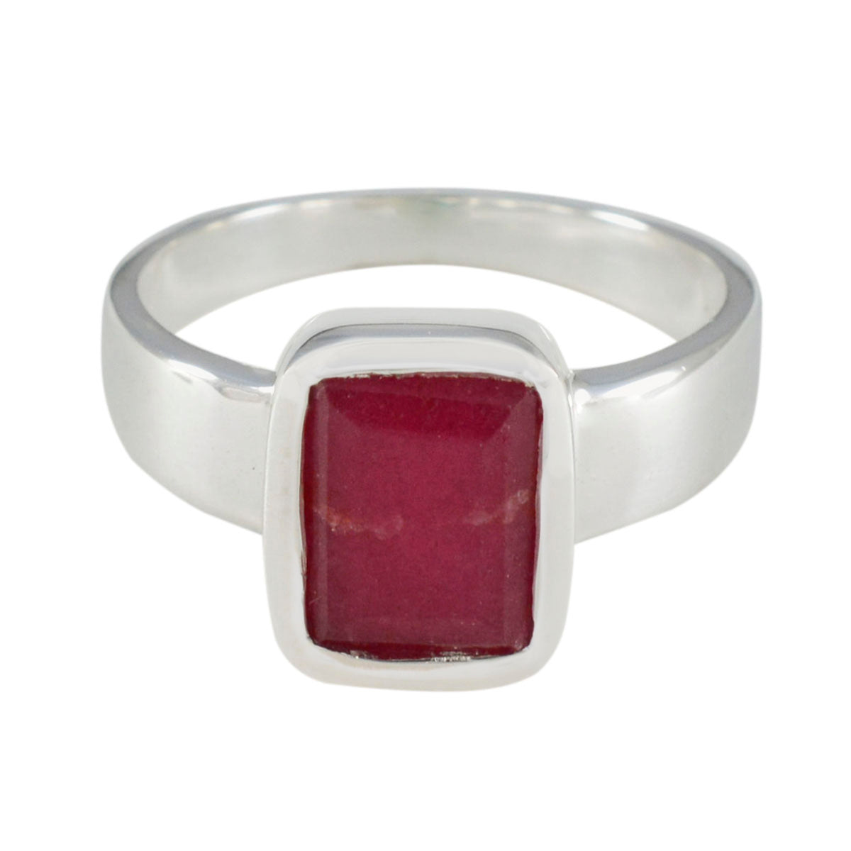 Indian Ruby Solitaire Moroccan 925 Sterling Silver Red Gemstone Slim Graceful Ring Jewelry