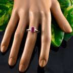 Indian Ruby Solitaire Turkish 92.5 Silver Red Gems Whisper thin Graceful Ring Jewelry