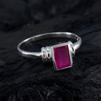 Indian Ruby Solitaire Turkish 92.5 Silver Red Gems Whisper thin Graceful Ring Jewelry
