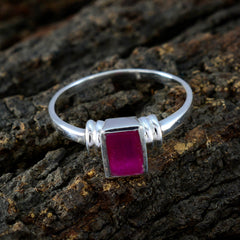Indian Ruby Solitaire Turkish 92.5 Silver Red Gems Whisper thin Graceful Ring Jewelry