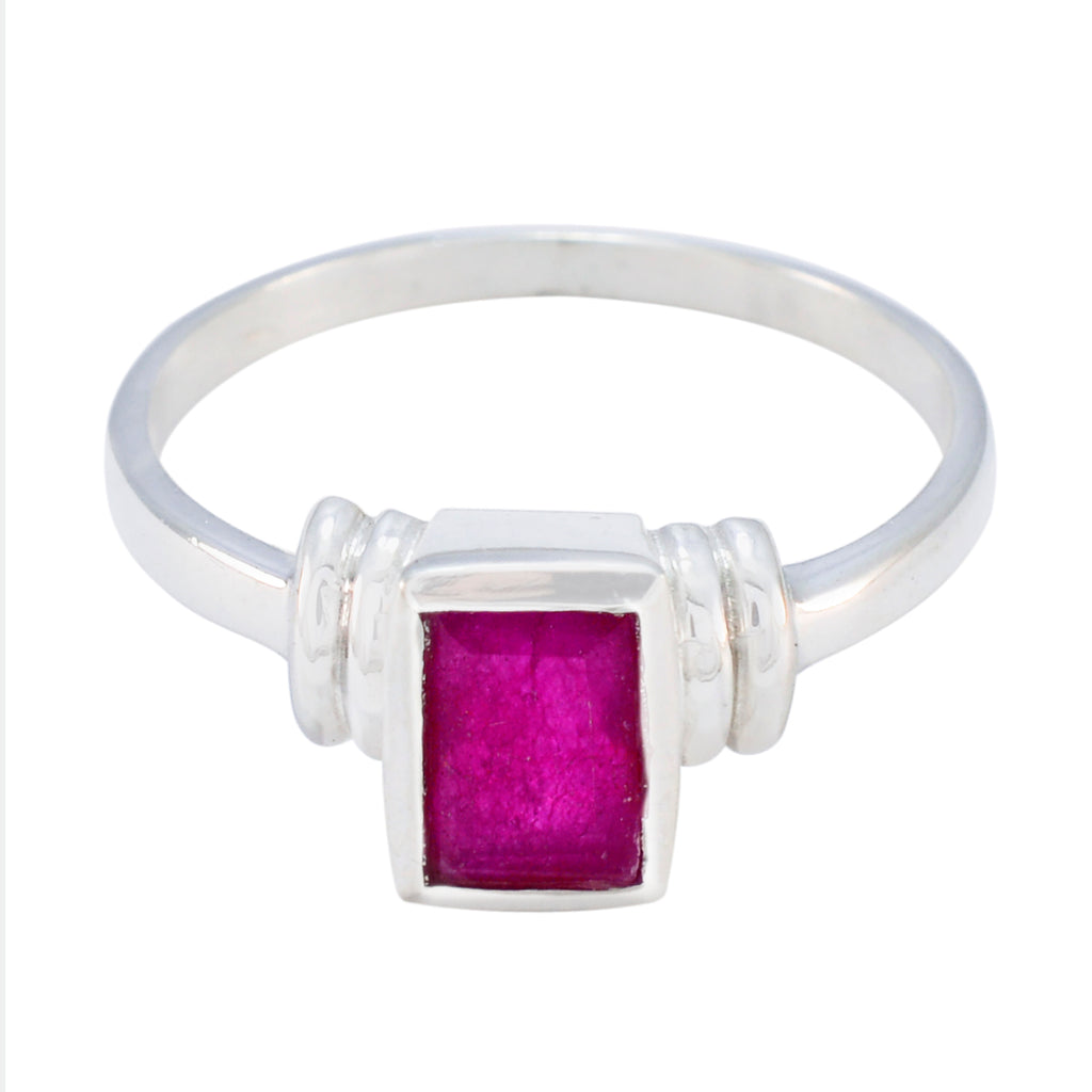 Indian Ruby Solitaire Turkish 92.5 Silver Red Gems Whisper thin Graceful Ring Jewelry