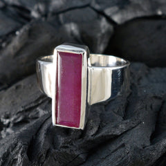 Indian Ruby Solitaire African Sterling Silver Red Gemstones Eye catching Modern Ring Jewelry