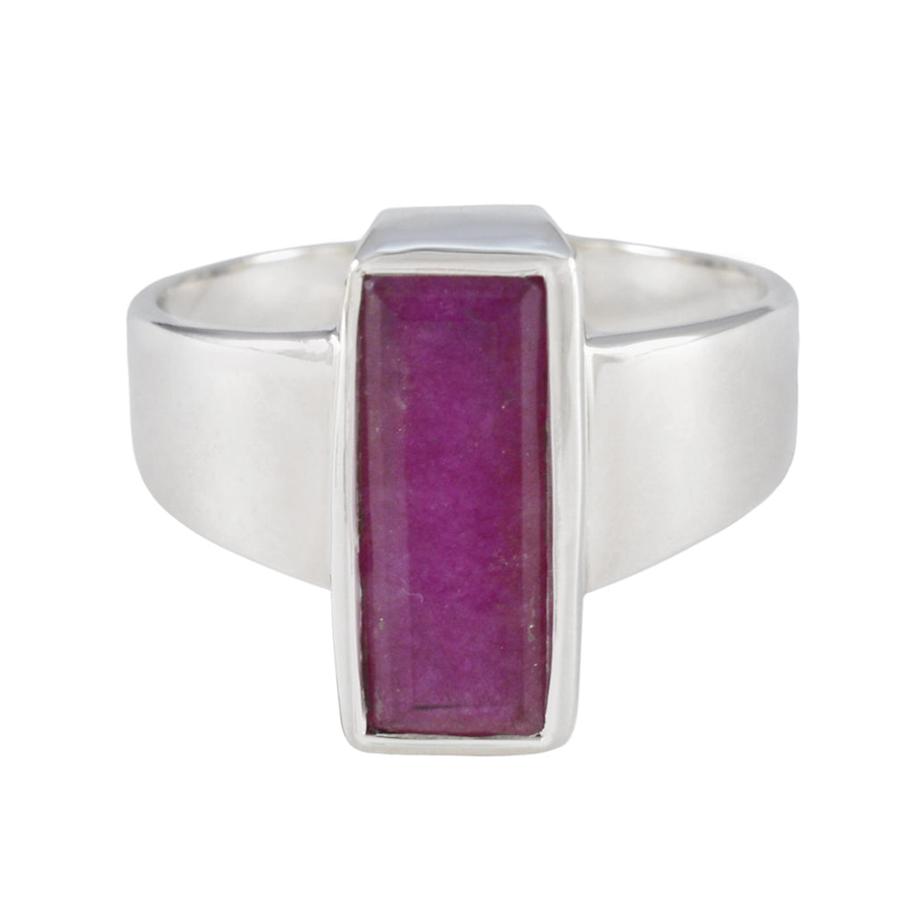 Indian Ruby Solitaire African Sterling Silver Red Gemstones Eye catching Modern Ring Jewelry