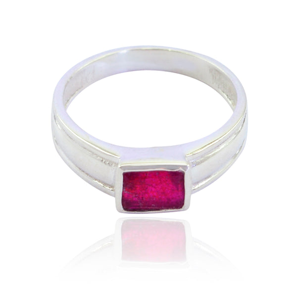 Indian Ruby Solitaire Turkish Silver Red Gemstones Whisper thin Artisan Ring Jewellery