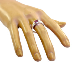 Indian Ruby Solitaire Turkish Silver Red Gemstones Whisper thin Artisan Ring Jewellery