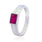 Indian Ruby Solitaire Turkish Silver Red Gemstones Whisper thin Artisan Ring Jewellery