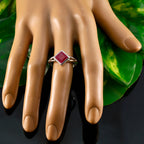 Indian Ruby Solitaire Turkish 925 Sterling Silver Red Gemstone Dainty Sophisticated Ring Jewelry