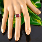 Indian Ruby Solitaire Moroccan 925 Sterling Silver Red Gemstone Slim Luxurious Ring Jewellery