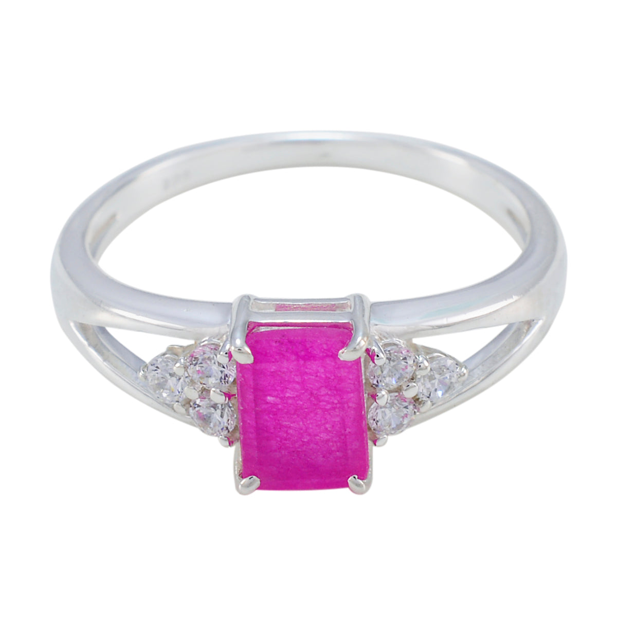 Indian Ruby Halo Korean Sterling Silver Red Gems Dainty Romantic Ring Jewellery Главное изображение товара