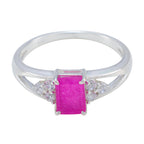 Indian Ruby Halo Korean Sterling Silver Red Gems Dainty Romantic Ring Jewellery