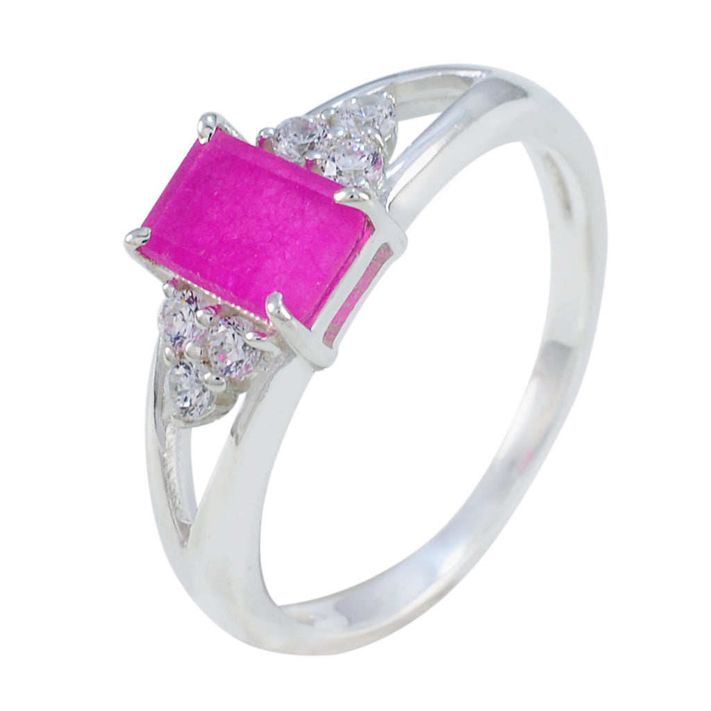 Indian Ruby Halo Korean Sterling Silver Red Gems Dainty Romantic Ring Jewellery