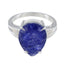 Indian Blue Sapphire Solitaire Egyptian Sterling Silver Blue Gemstone Eye catching Glamorous Ring Jewellery
