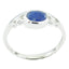 Indian Blue Sapphire Solitaire Korean 925 Silver Blue Gemstone Delicate Sophisticated Ring Jewelry