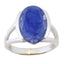 Indian Blue Sapphire Solitaire Russian Silver Blue Gemstone Classic  Sophisticated Ring Jewellery
