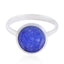 Indian Blue Sapphire Solitaire Moroccan Silver Blue Gems Slim Fairytale Ring Jewelry