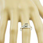 Labradorite Solitaire Japanese 92.5 Silver Gray Gemstones Delicate Romantic Ring Jewellery