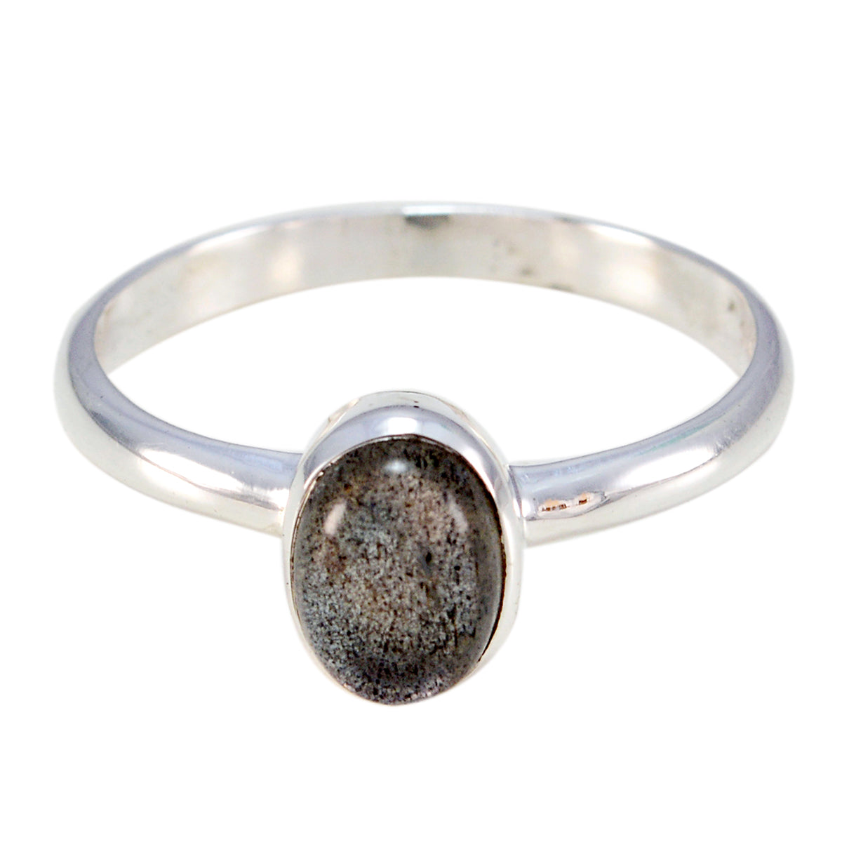Labradorite Solitaire Turkish 925 Silver Gray Gemstone Delicate Romantic Ring Jewellery