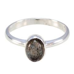 Labradorite Solitaire Turkish 925 Silver Gray Gemstone Delicate Romantic Ring Jewellery