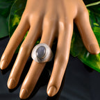 Labradorite Solitaire Egyptian Sterling Silver Gray Gems Versatile engravings Ring Jewellery