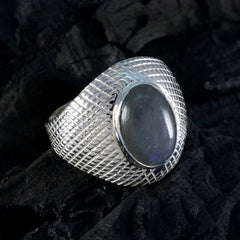 Labradorite Solitaire Egyptian Sterling Silver Gray Gems Versatile engravings Ring Jewellery